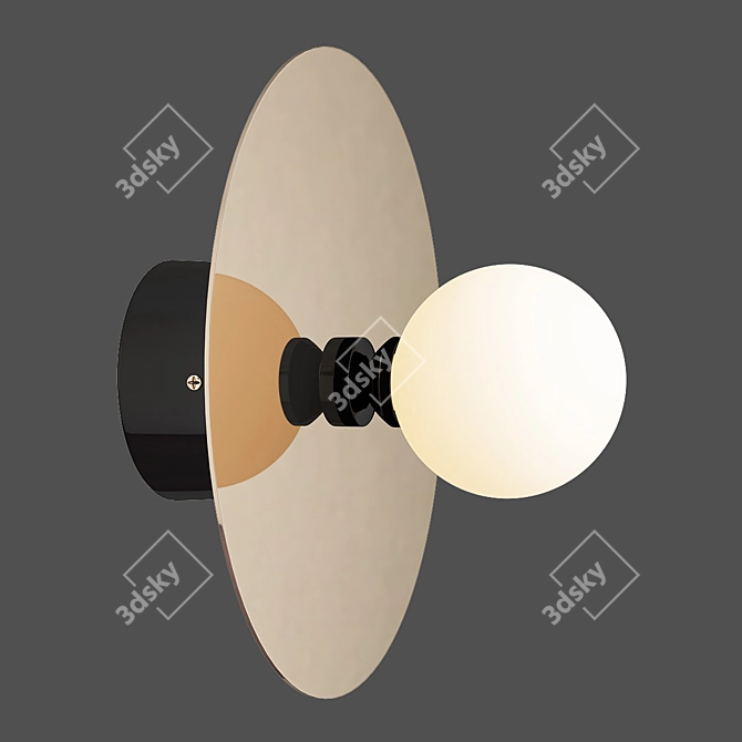 Elegant Bless Round Wall Art 3D model image 1