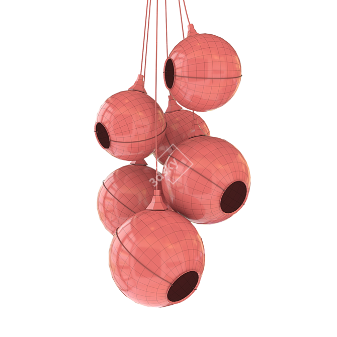 Modern Skye Chandelier: 6-Light Elegance 3D model image 3