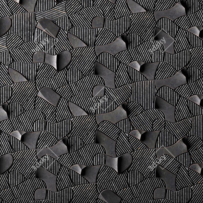 Elegant Modular Wall Covering: Terre Arate by Lithea 3D model image 2