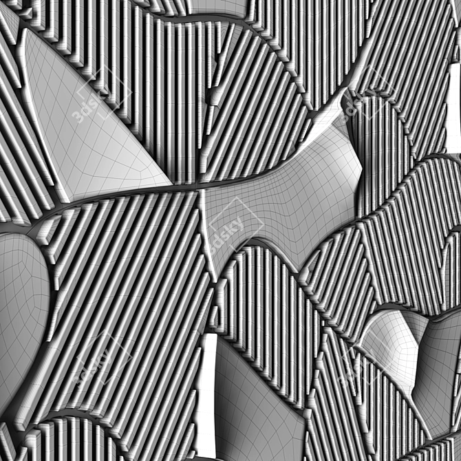 Elegant Modular Wall Covering: Terre Arate by Lithea 3D model image 4