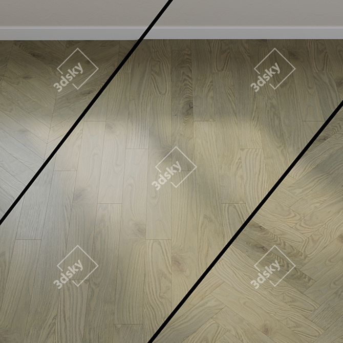 Smoke Gray Oak Parquet: Ter Hurne Earth 3D model image 1