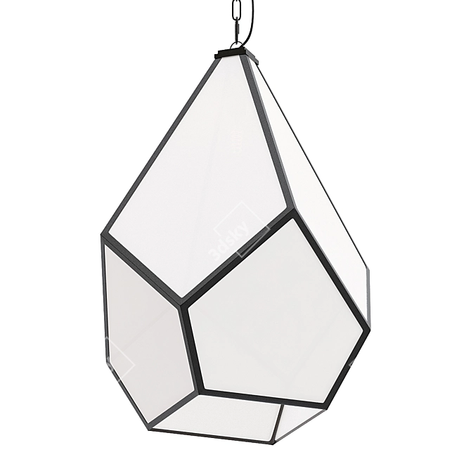 Geometry Glass Pendant Light 3D model image 1