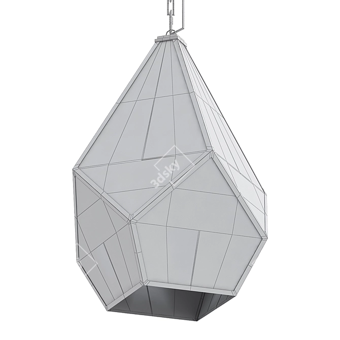 Geometry Glass Pendant Light 3D model image 2