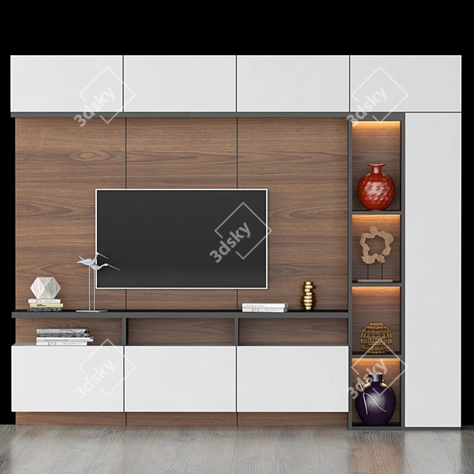 Modern Floating TV Stand 3D model image 1