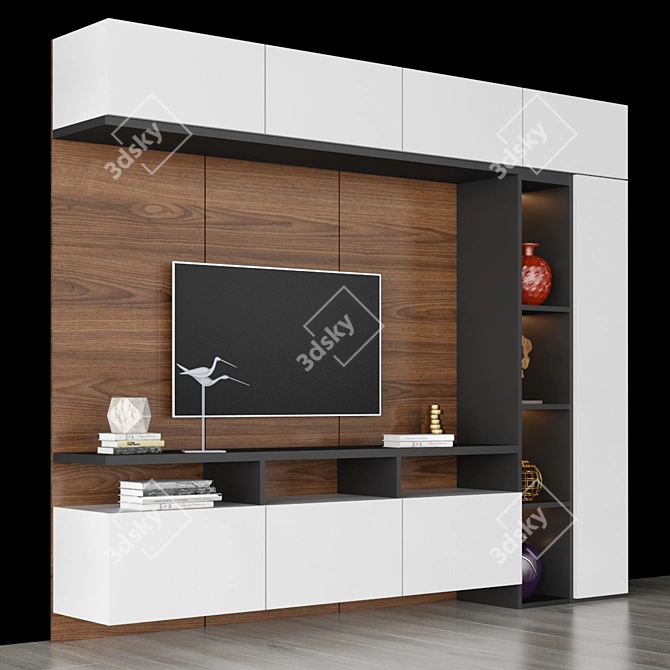 Modern Floating TV Stand 3D model image 2