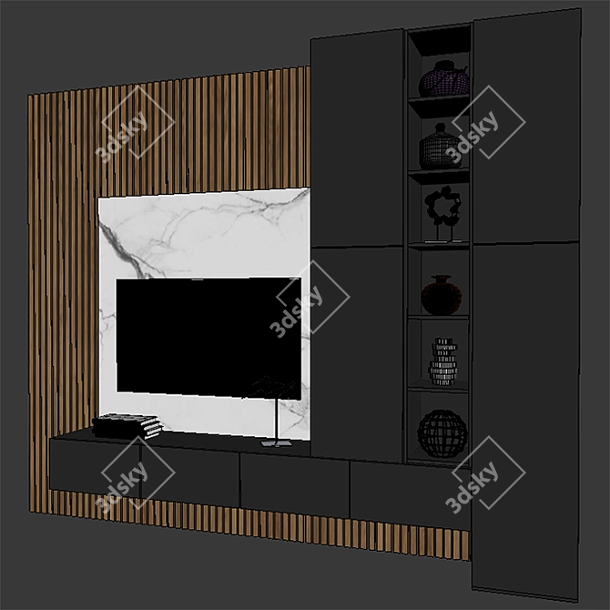 Modern TV Stand 105 3D model image 3