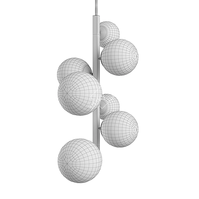 Illuminated Elegance: Moonglow Vertical Chandelier 3D model image 2