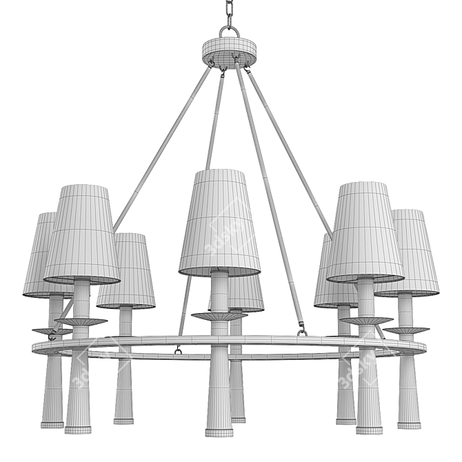 Modern Baxter Chandelier 3D model image 2