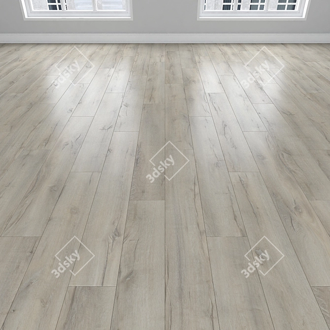 Versatile Parquet Oak Flooring 3D model image 2