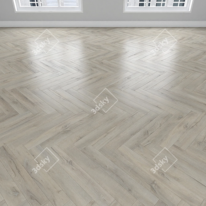 Versatile Parquet Oak Flooring 3D model image 3