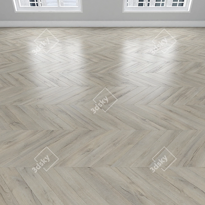 Versatile Parquet Oak Flooring 3D model image 4