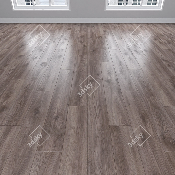 Oak Parquet: Herringbone, Linear, Chevron 3D model image 2