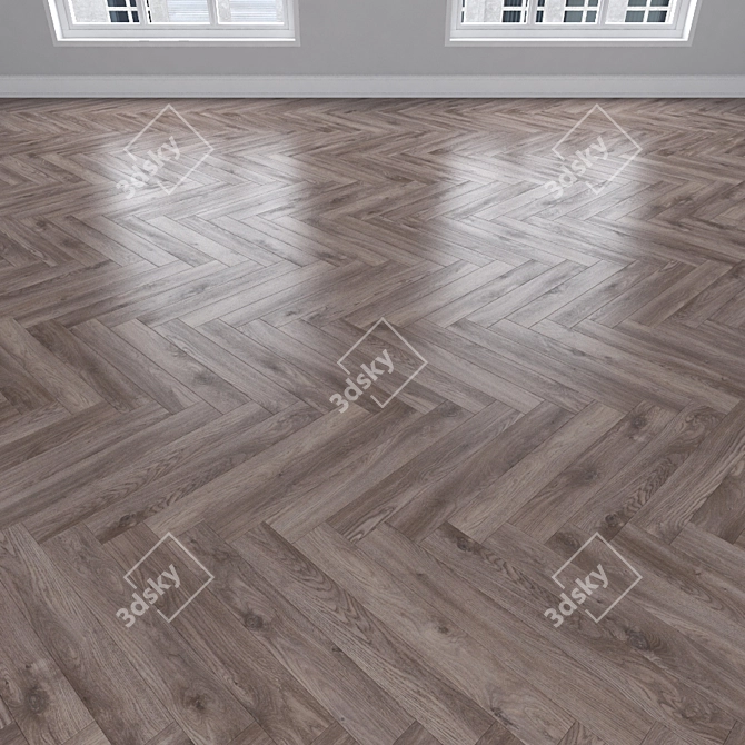 Oak Parquet: Herringbone, Linear, Chevron 3D model image 3