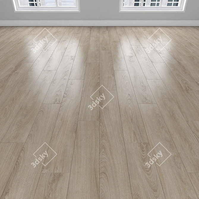 Oak Parquet: Herringbone, Linear, Chevron 3D model image 2