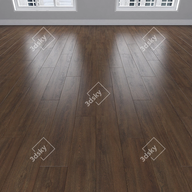 Oak Parquet: Herringbone, Linear, Chevron 3D model image 2