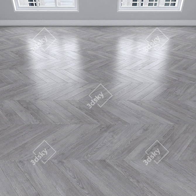 Oak Parquet: Herringbone, Linear & Chevron 3D model image 4