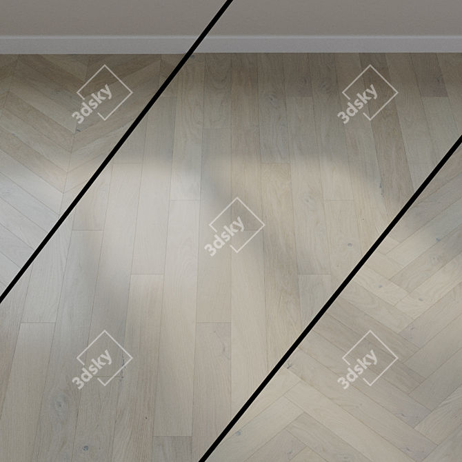 Sandy Oak Gray Parquet Board 3D model image 1