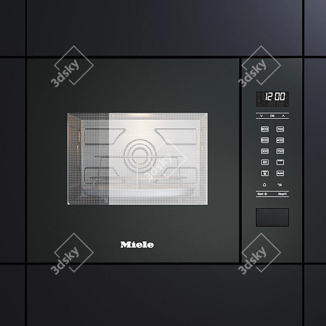 Efficient Built-In Microwave Oven 3D model image 3