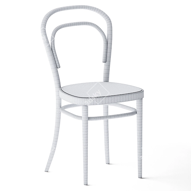 Elegant Bentwood Chair by Thonet 3D model image 3
