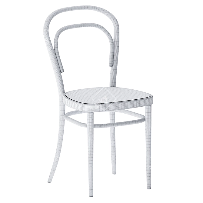Elegant Bentwood Chair by Thonet 3D model image 6