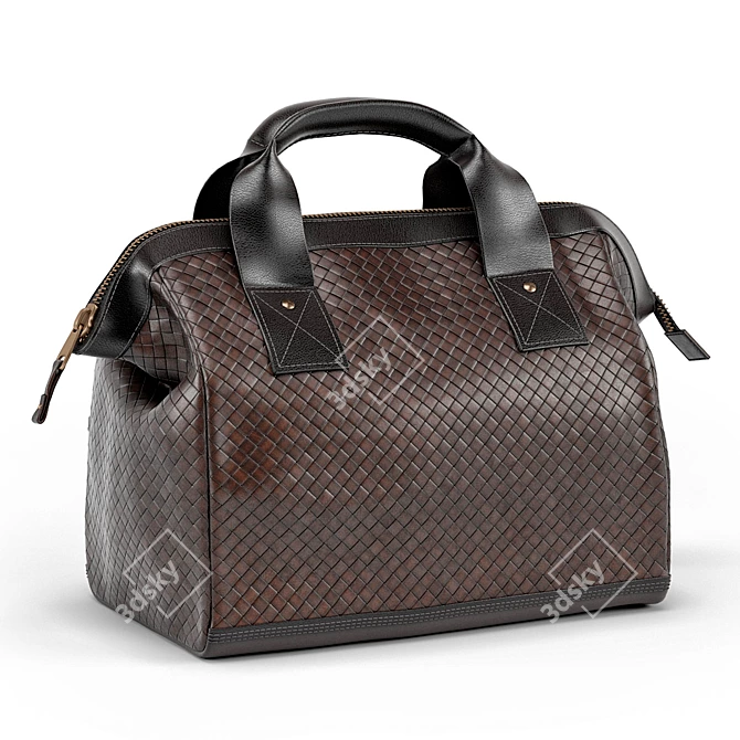 Leather Travel Bag - Polished Elegance 3D model image 1