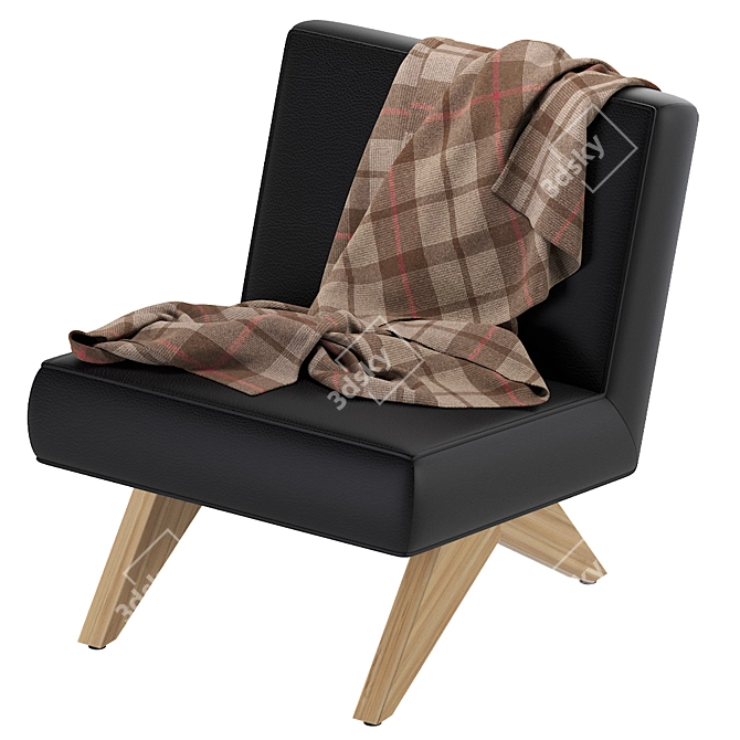 Bentley Outdoor Leather Armchair 3D model image 3