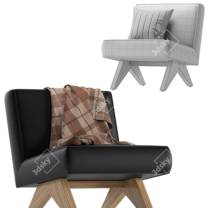 Bentley Outdoor Leather Armchair 3D model image 5