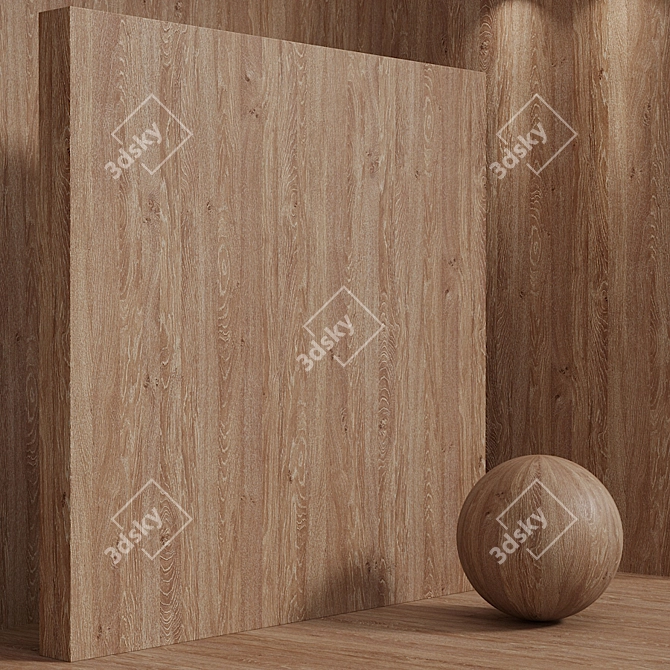 Walnut Wood Box Set 113 3D model image 2