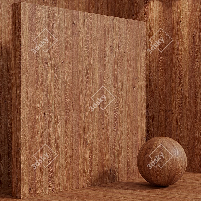 Walnut Wood Box Set 113 3D model image 3