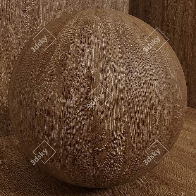 Walnut Wood Box Set 113 3D model image 4