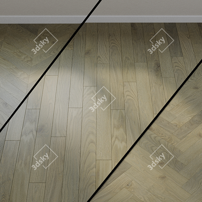 Ter Hurne Earth Oak Parquet - Smoke Gray 3D model image 1