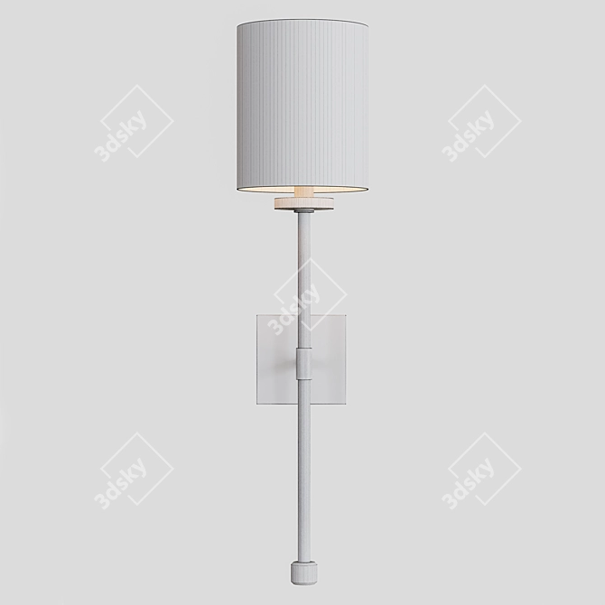 Dixie Brass Fabric Glass Sconce 3D model image 4