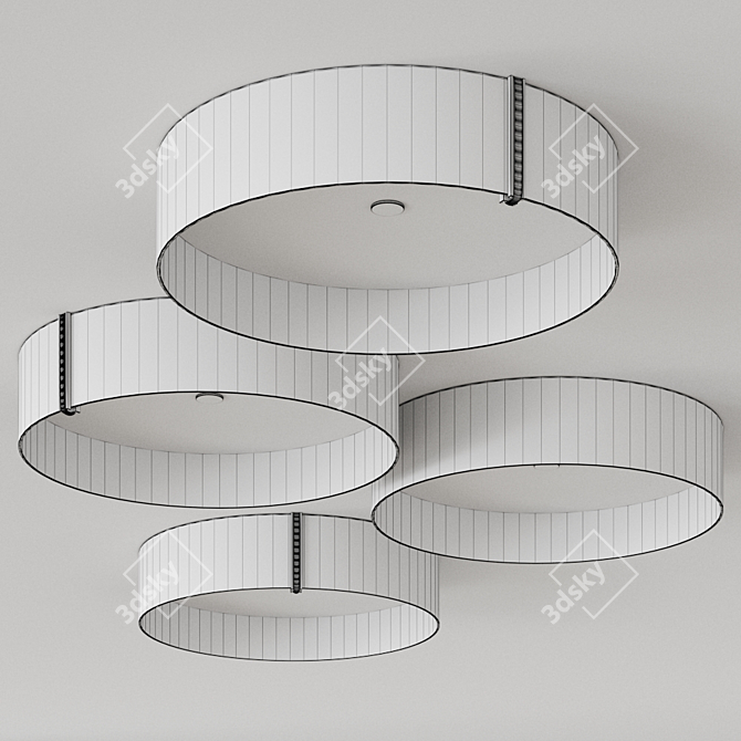 Elegant LaraFelt Ceiling Lamp 3D model image 2