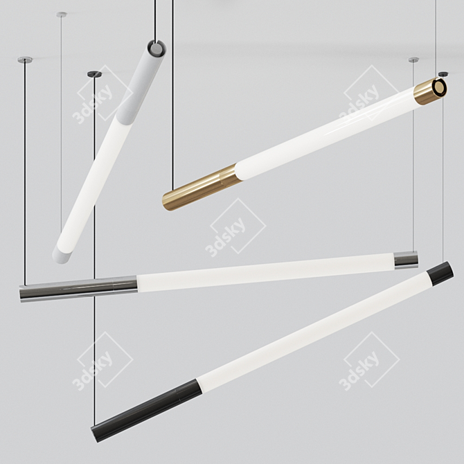 Sleek SCONFINE H Pendant Lamp 3D model image 1