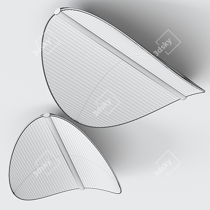 Diphy LED PMMA Ceiling Lamp 3D model image 2