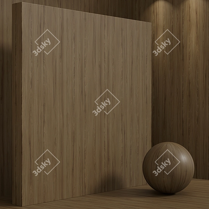 Seamless Wood Magnolia Set 3D model image 2