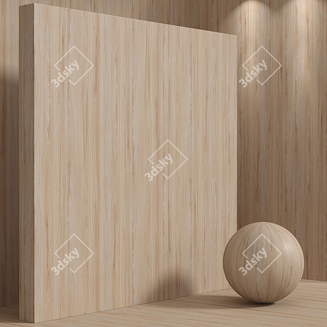 Seamless Wood Magnolia Set 3D model image 3