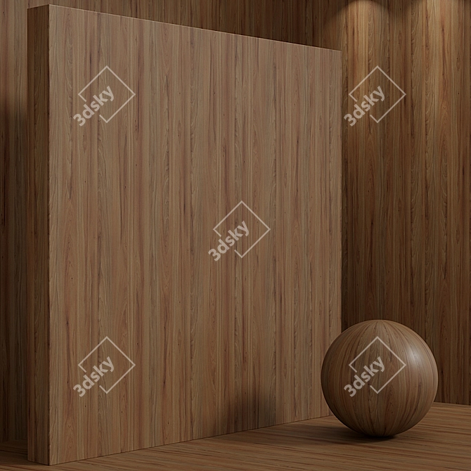 Seamless Wood Magnolia Set 3D model image 4