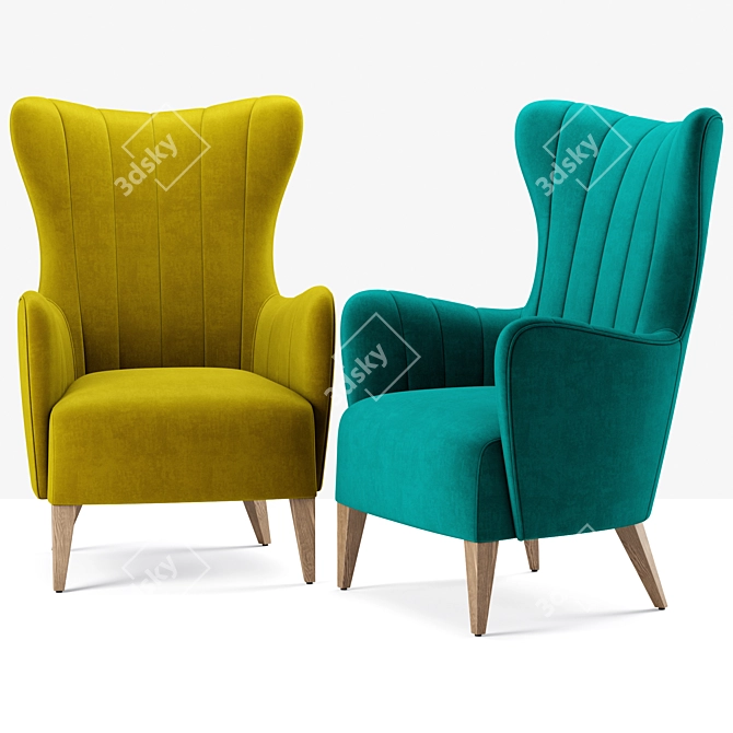 Duke Lounge Chair: Stylish & Versatile Seating 3D model image 2