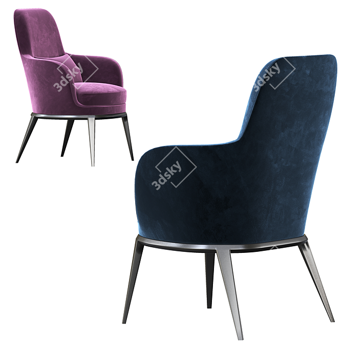 Caratos Maxalto High Back Armchair 3D model image 3