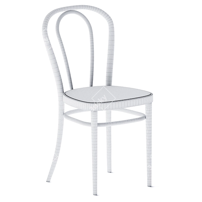 Elegant Bentwood Chair by Thonet 3D model image 4