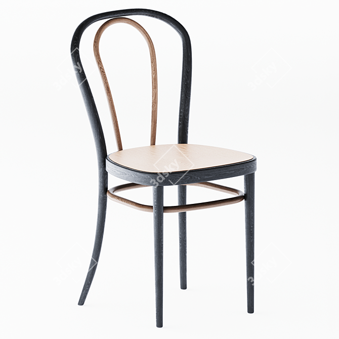 Elegant Bentwood Chair by Thonet 3D model image 6