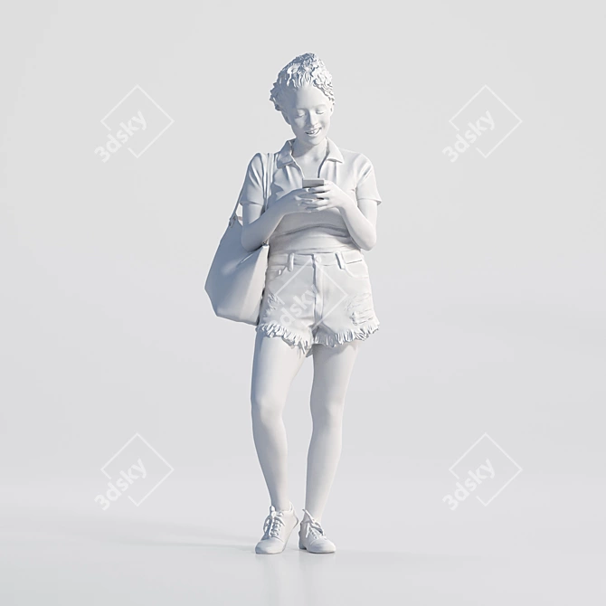 Manuela 3D Model: High-Quality 3D Model with 30,000 Polygons 3D model image 3