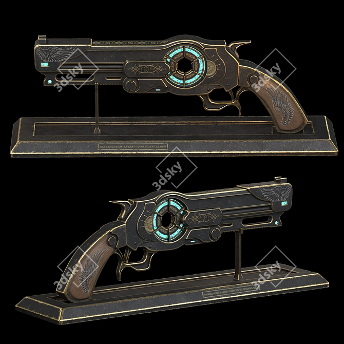 Futuristic Blaster Gun 3D model image 3