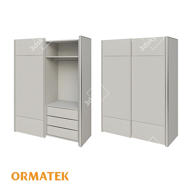 Verda Wardrobe: Modern, Spacious & Stylish 3D model image 3