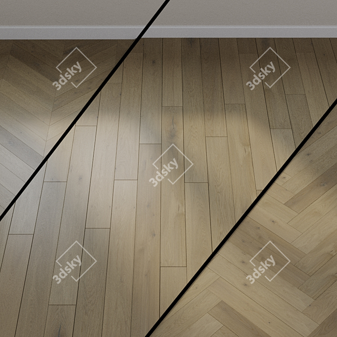 Heaven Oak Parquet Board 3D model image 1