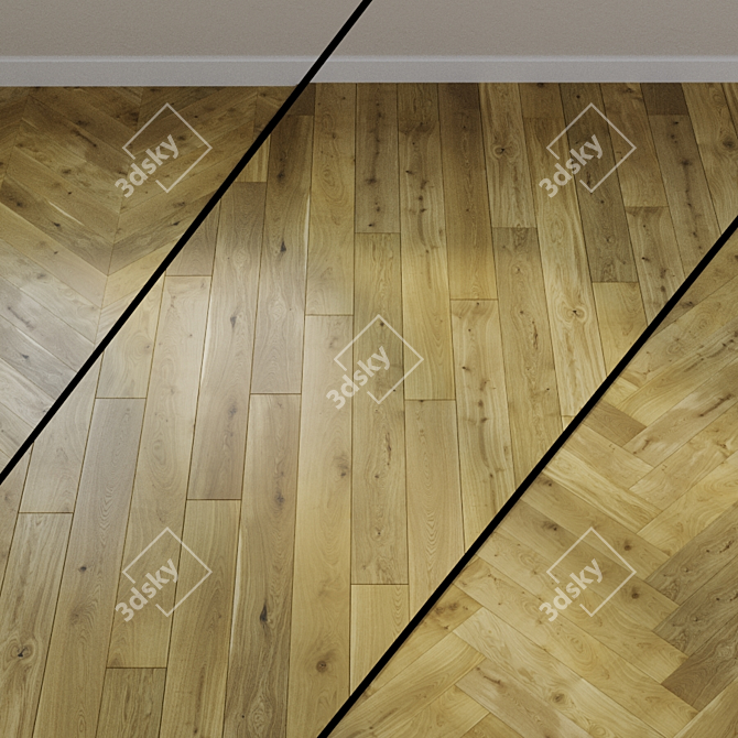 Natural Oak Parquet Board | Grand Velvet 3D model image 1