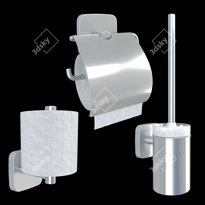 HANSGROHE PuraVida Bathroom Accessory Set 3D model image 2