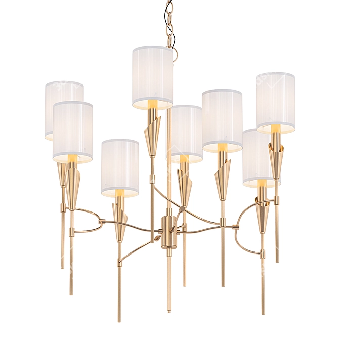 Modern Elegance: TATE Chandelier 3D model image 1