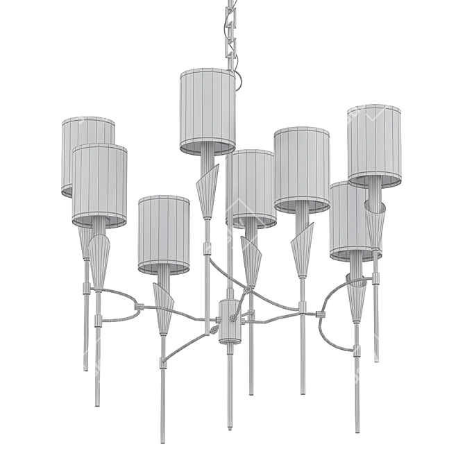 Modern Elegance: TATE Chandelier 3D model image 2